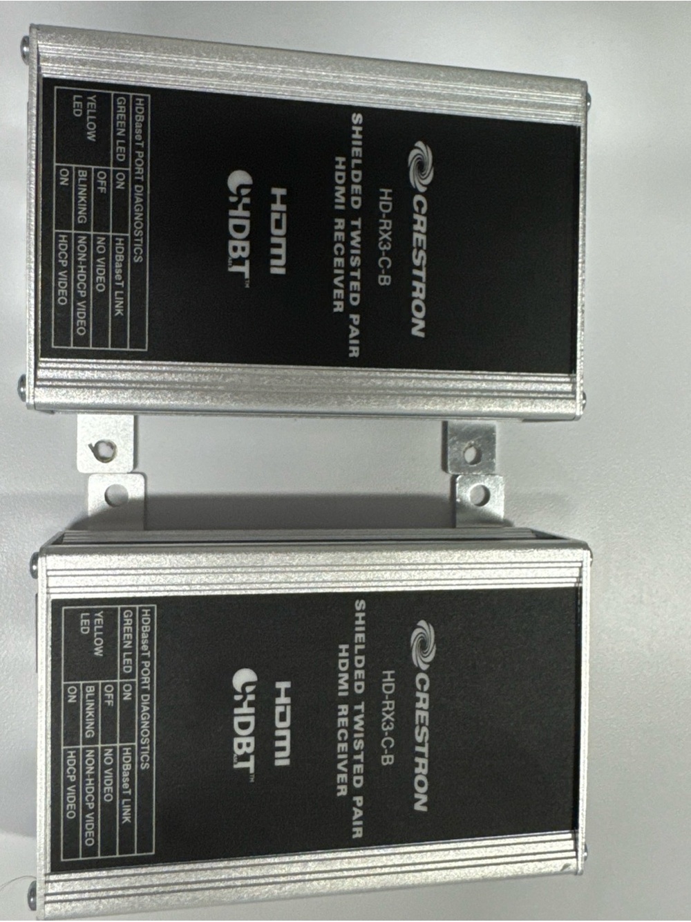 Creston HDMI/HDBaseT Receiver in Silver and Black